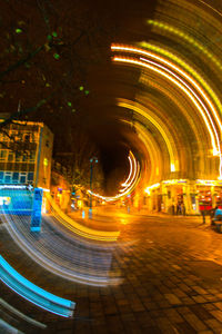 Light trails at night