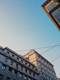 Low angle view of building against clear sky