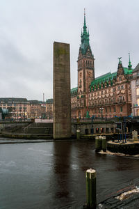 View of the hamburg city hall in germany.