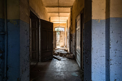 Interior of abandoned building