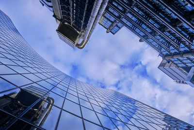 Low angle view of skyscrapers against sky