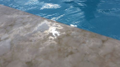 High angle view of swimming pool