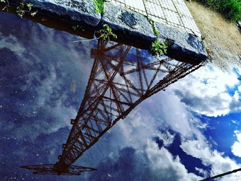 Low angle view of tower against sky