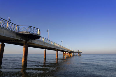 Photographic documentation at dawn of the pier of marina di pietrasanta tuscany italy