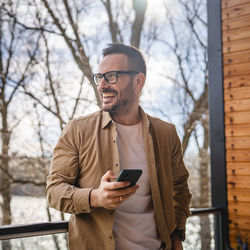 Young man using mobile phone