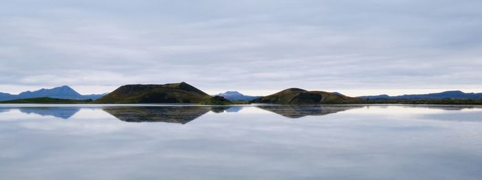 Panoramic view of lake against sky