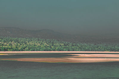 Scenic view of land against sky