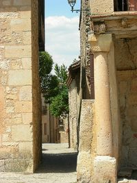 Entrance of historic building against sky