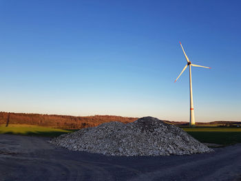 Wind turbines in the field near veldrom