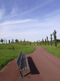 Road amidst landscape against sky