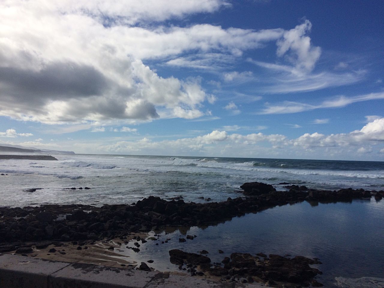 water, sky, sea, tranquil scene, tranquility, scenics, cloud - sky, beauty in nature, nature, horizon over water, cloud, beach, shore, idyllic, cloudy, calm, day, outdoors, coastline, no people