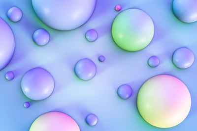 Full frame shot of multi colored bubbles