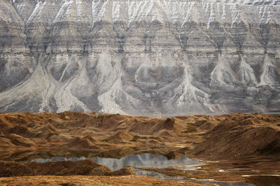 Red sand dunes at cora, svalbard