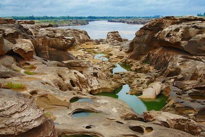 Rock formations in sea