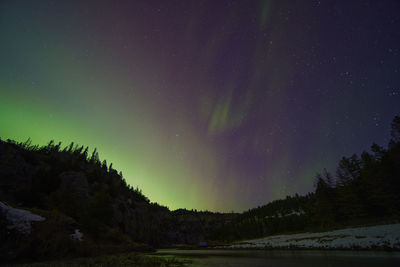 Aurora borealis on the smith river in montana