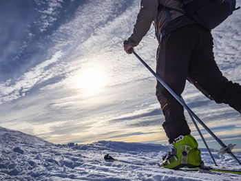 Ski mountaineer in the italian alps