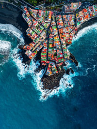 High angle view of city