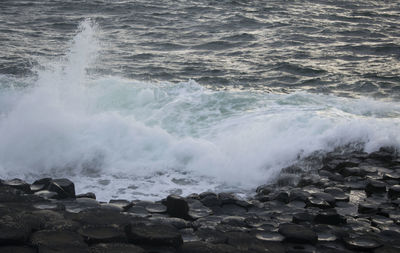 Scenic view of sea waves