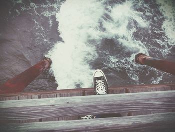 Low section of man in water