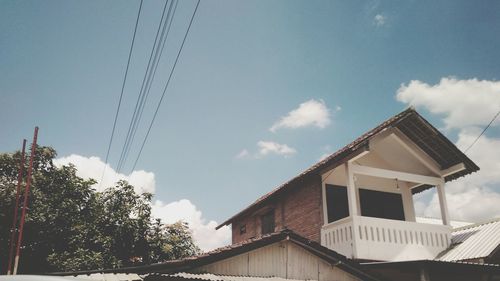 Low angle view of buildings against sky