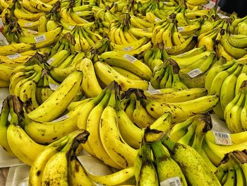 Close-up of bananas for sale at market stall