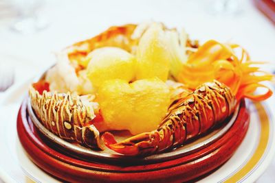 Close-up of served food
