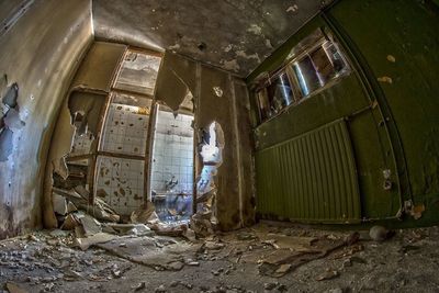 Interior of abandoned building