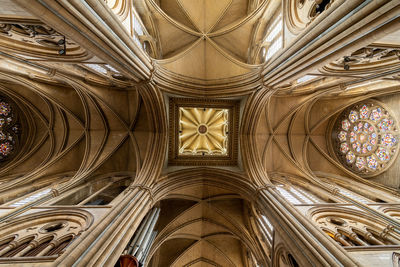 Low angle view of ceiling of building