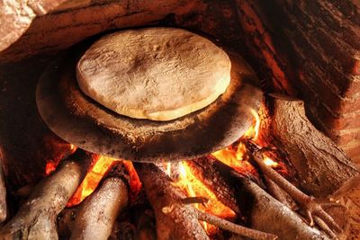 Close-up view of bonfire