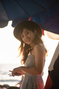 Portrait of a smiling young woman