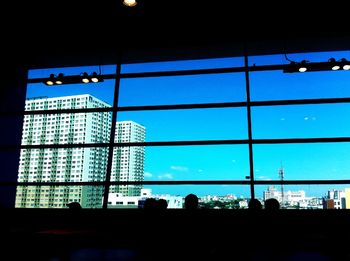 Low angle view of built structure against blue sky