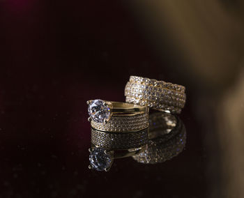 Close-up of wedding rings