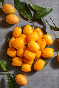 Close-up of fruits on table