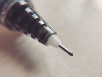 High angle view of pen on table