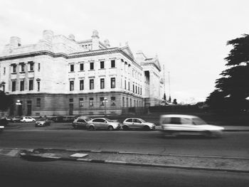 Cars moving on street