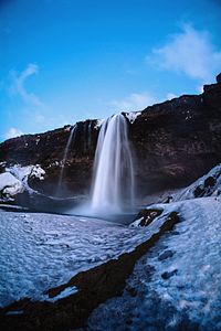 Scenic view of waterfall