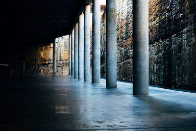 Colonnade in corridor of building