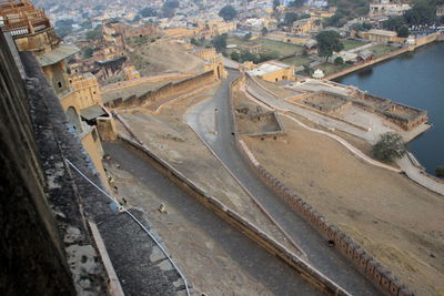 High angle view of city