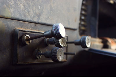 Close-up of machine part