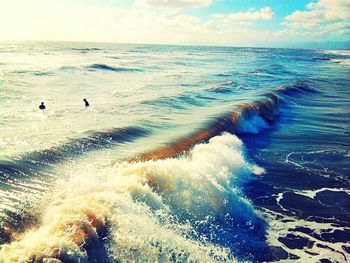 Scenic view of sea against sky