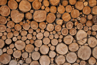 Full frame shot of logs