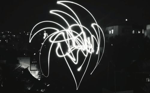 Light trails at night