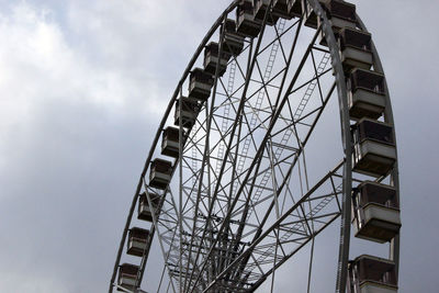 Low angle view of ferris wheel against sky