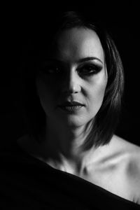 Close-up portrait of a young woman