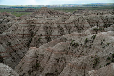 Rock formations on landscape