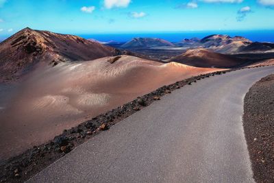 Idyllic view of timanfaya national park