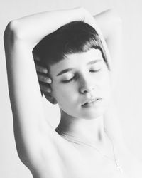 Close-up portrait of teenager