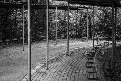 Footpath by street in park