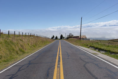 Empty road passing through landscape