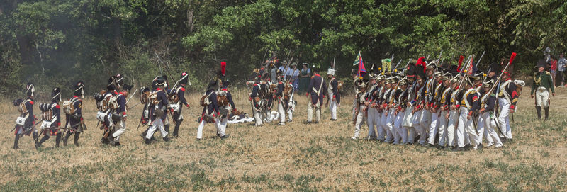 People in field